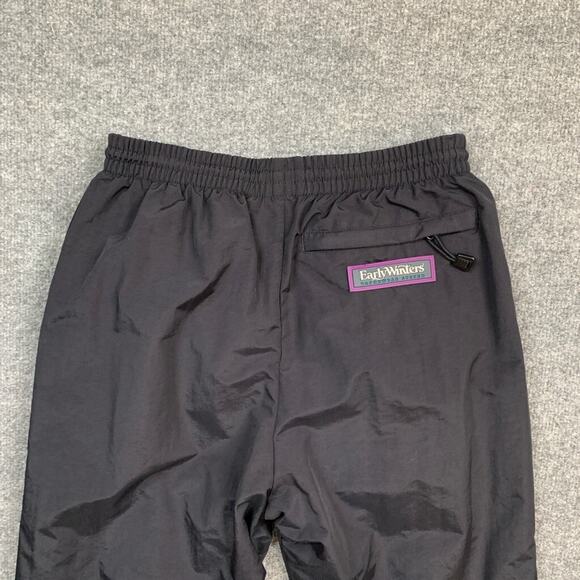 Vintage Early Winters Pants Womens S Small Black Lined Ankle Zip Windbreaker - Picture 11 of 15